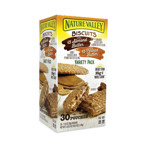 Biscuits, Cinnamon with Almond Butter/Honey with Peanut Butter, 1.35 oz Pouch, 30 Count, Ships in 1-3 Business Days-(GRR22001046)