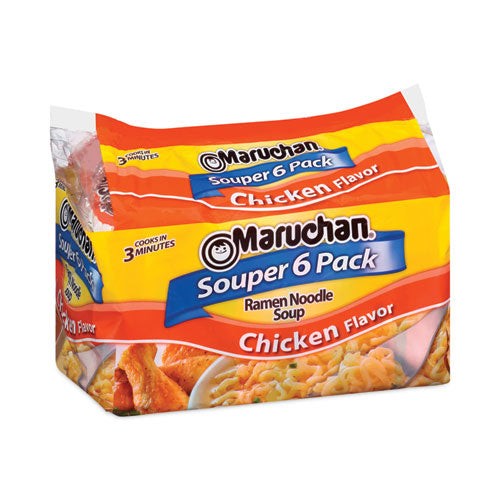 Ramen Noodle Soup Chicken Flavor Souper 6 Pack, 18 oz, 4 Packs/Carton, Ships in 1-3 Business Days-(GRR30700038)