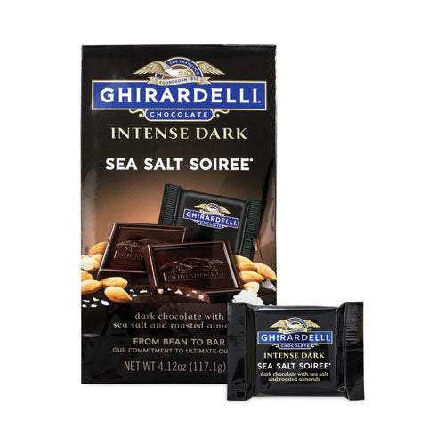 Intense Dark Sea Salt Soiree Chocolate Squares, 4.12 oz Packs, 3 Count, Ships in 1-3 Business Days-(GRR30001031)