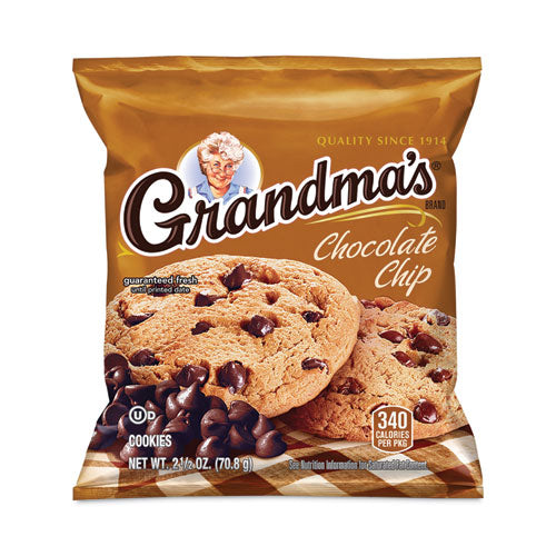 Homestyle Chocolate Chip Cookies, 2.5 oz Pack, 2 Cookies/Pack, 60 Packs/Carton, Ships in 1-3 Business Days-(GRR29500060)