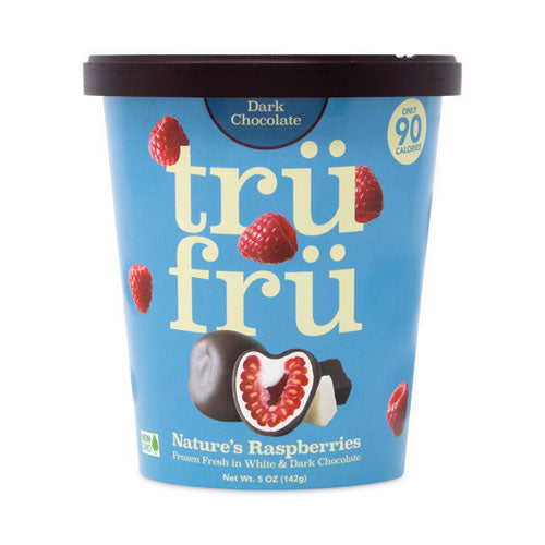 Natures Hyper-Chilled Raspberries in White and Dark Chocolate, 5 oz Cup, 8/Carton, Ships in 1-3 Business Days-(GRR90300268)