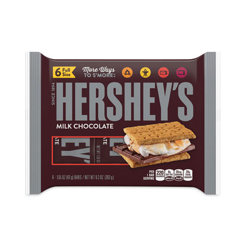 Milk Chocolate Bar, 1.55 oz Bar, 6 Bars/Pack, 2 Packs/Box, Ships in 1-3 Business Days-(GRR24601029)