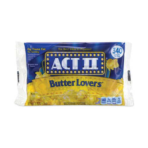 Butter Lovers Microwave Popcorn, 2.75 oz Bag, 36/Box, Ships in 1-3 Business Days-(GRR20902591)