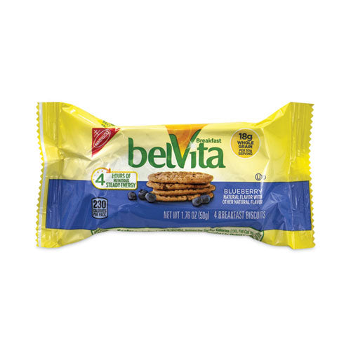 belVita Breakfast Biscuits, Blueberry, 1.76 oz Pack, 25 Packs/Box, Ships in 1-3 Business Days-(GRR22000506)