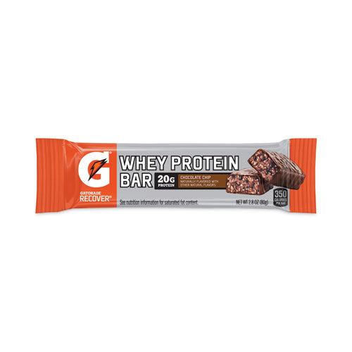 Recover Chocolate Chip Whey Protein Bar, 2.8 oz Bar, 12 Bars/Box, Ships in 1-3 Business Days-(GRR29500032)