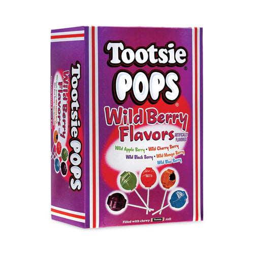 Tootsie Pops, Assorted Wild Berry Flavors, 0.6 oz Lollipops, 100/Box, Ships in 1-3 Business Days-(GRR20901184)
