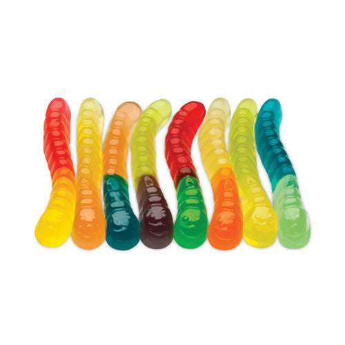 Mini Gummi Worms, Assorted Flavors, 5 lb Bag, Ships in 1-3 Business Days-(GRR20600002)