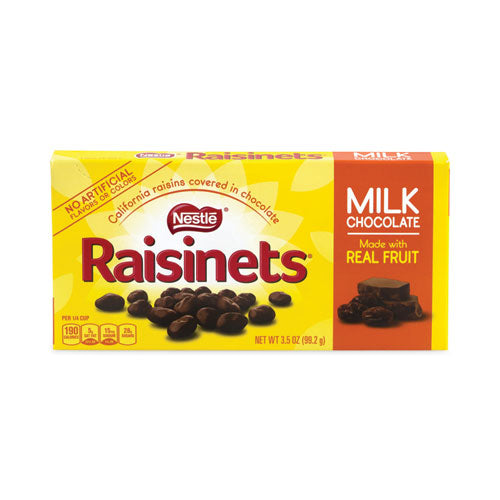 Raisinets Milk Chocolate Candy Raisins, 3.5 oz Box, 15 Boxes/Carton, Ships in 1-3 Business Days-(GRR20902540)