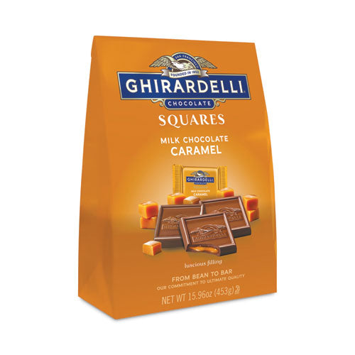 Milk Chocolate and Caramel Chocolate Squares, 15.96 oz Bag, Ships in 1-3 Business Days-(GRR30001035)