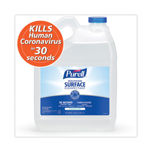 Healthcare Surface Disinfectant, Fragrance Free, 128 oz Bottle, 4/Carton-(GOJ434004)