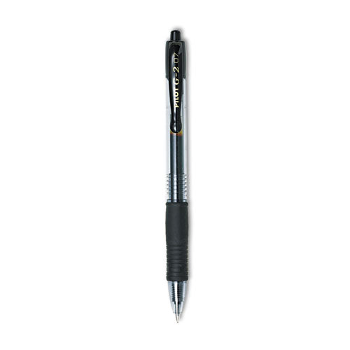 G2 Premium Gel Pen, Retractable, Fine 0.7 mm, Black Ink, Smoke Barrel, 2/Pack-(PIL31031)