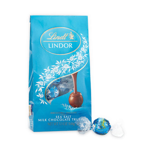 Lindor Truffles Milk Chocolate Sea Salt, 5.1 oz Bag, 3 Count, Ships in 1-3 Business Days-(GRR30101012)