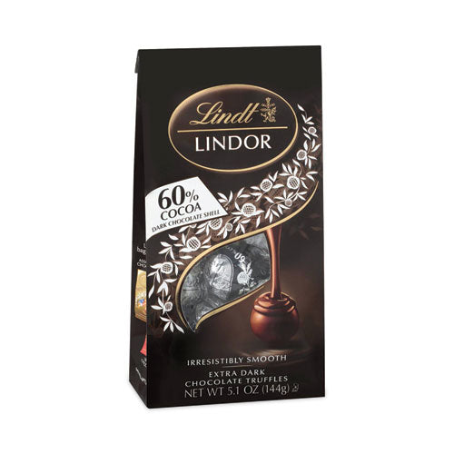 Lindor Extra Dark Chocolate Truffles, 5.1 oz Bag, 3 Count, Ships in 1-3 Business Days-(GRR30101028)