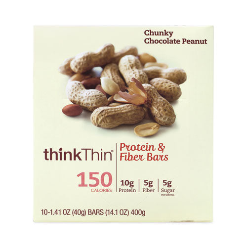 High Protein Bars, Chunky Chocolate Peanut, 1.41 oz Bar, 10 Bars/Box, Ships in 1-3 Business Days-(GRR30700116)