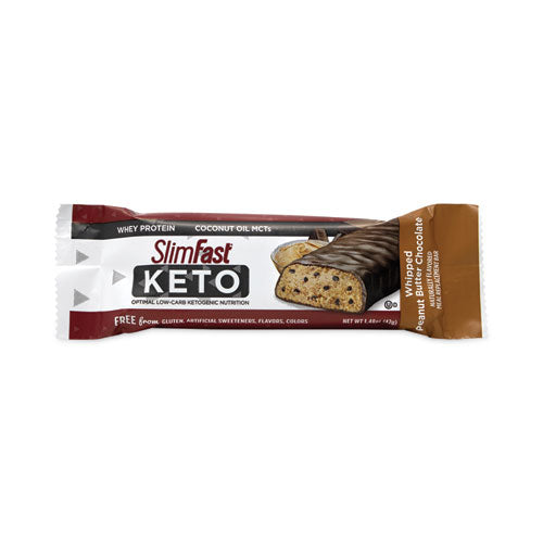 Whipped Peanut Butter Chocolate Keto Meal Bar, 1.48 oz Bar, 5 Bars/Box, 2 Boxes, Ships in 1-3 Business Days-(GRR30700128)