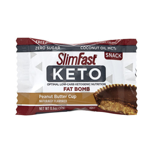 Keto Fat Bomb Peanut Butter Cup, 0.6 oz Bar, 5 Bars/Box, 2 Boxes, Ships in 1-3 Business Days-(GRR30700127)