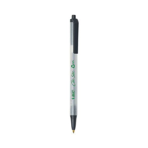 ReVolution Ballpoint Pen, Retractable, Medium 1 mm, Black Ink/Semi-Clear Barrel, 48/Pack-(BICCSEM48BK)