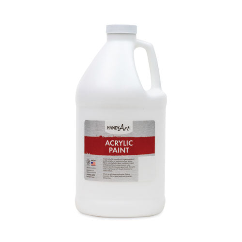 Acrylic Paint, White, 64 oz Bottle-(HAN102000)