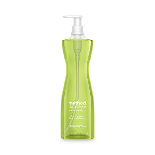 Dish Soap Pump, Hour-Glass Bottle Shape, Lime and Sea Salt Scent, 18 oz Pump Bottle-(MTH10184EA)