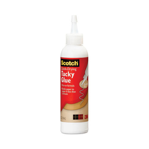 Quick-Drying Tacky Glue, 4 oz, Dries Clear-(MMM6052B)