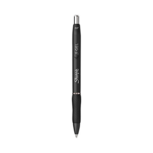 S-Gel High-Performance Gel Pen, Retractable, Medium 0.7 mm, Blue Ink, Black Barrel, 36/Pack-(SAN2096176)