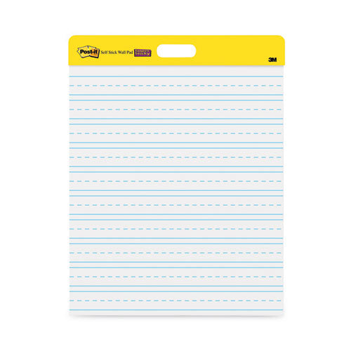 Self-Stick Wall Pad, Manuscript Format (Primary 3" Rule), 20 x 23, White, 20 Sheets, 2/Pack-(MMM566PRL)