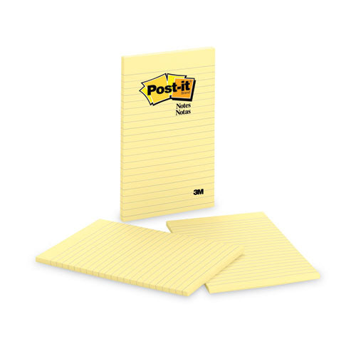 Original Pads in Canary Yellow, Note Ruled, 5" x 8", 50 Sheets/Pad, 2 Pads/Pack-(MMM663YW)