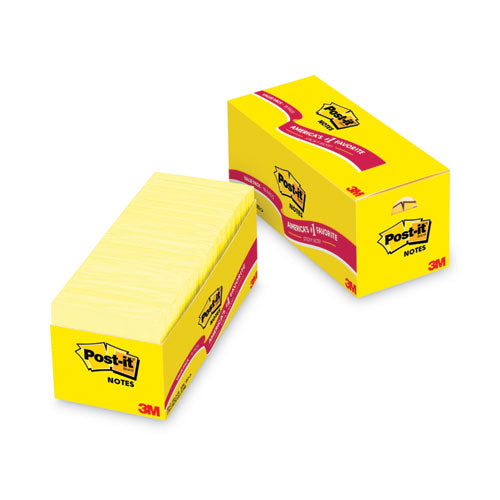 Original Pads in Canary Yellow, Cabinet Pack, 3" x 3", 90 Sheets/Pad, 18 Pads/Pack-(MMM65418CP)