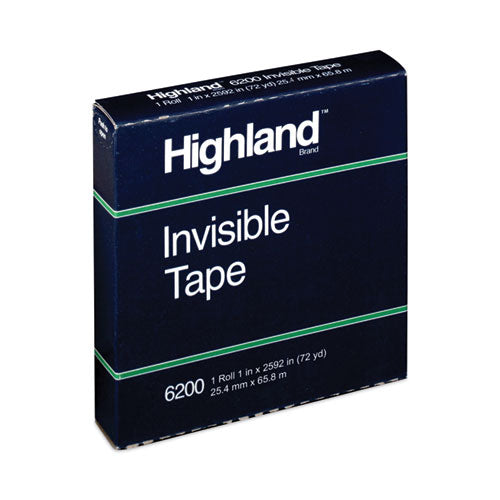 Invisible Permanent Mending Tape, 3" Core, 1" x 72 yds, Clear-(MMM620025921)