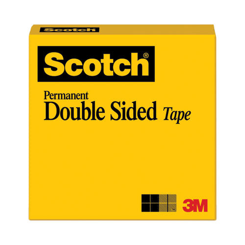 Double-Sided Tape, 3" Core, 0.5" x 36 yds, Clear-(MMM665121296)