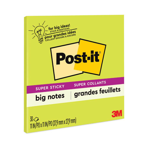 Big Notes, Unruled, 11 x 11, Green, 30 Sheets-(MMMBN11G)