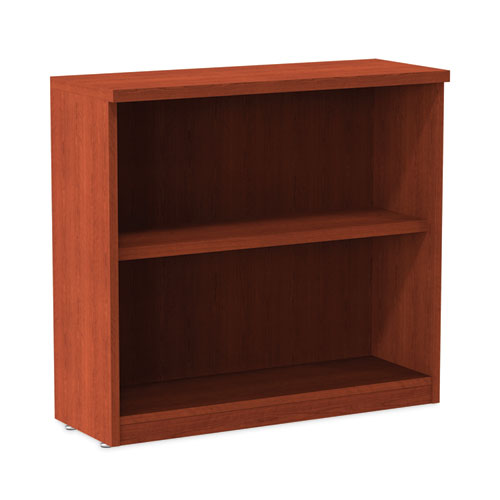 Alera Valencia Series Bookcase, Two-Shelf, 31.75w x 14d x 29.5h, Med Cherry-(ALEVA633032MC)