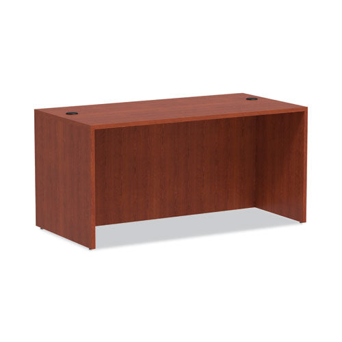 Alera Valencia Series Straight Front Desk Shell, 59.13" x 29.5" x 29.63", Medium Cherry-(ALEVA216030MC)