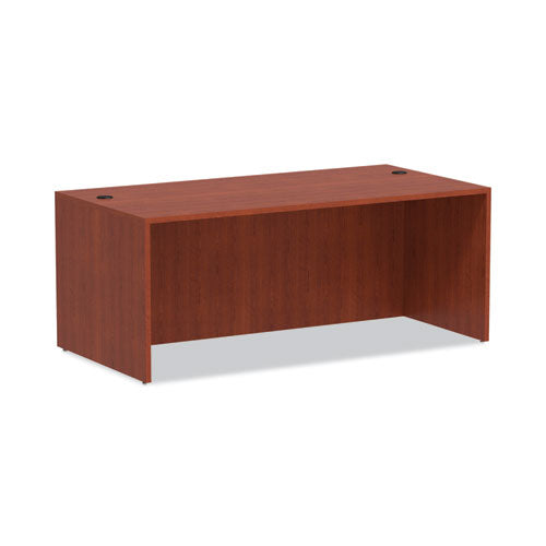 Alera Valencia Series Straight Front Desk Shell, 71" x 35.5" x 29.63", Medium Cherry-(ALEVA217236MC)