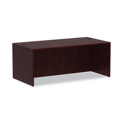 Alera Valencia Series Straight Front Desk Shell, 71" x 35.5" x 29.63", Mahogany-(ALEVA217236MY)