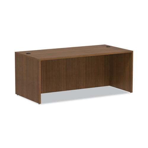 Alera Valencia Series Straight Front Desk Shell, 71" x 35.5" x 29.63", Modern Walnut-(ALEVA217236WA)