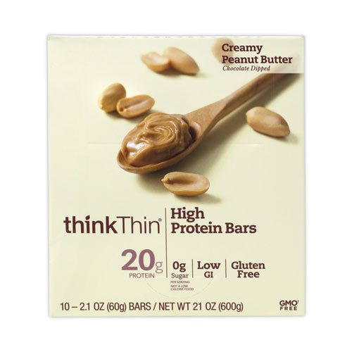 High Protein Bars, Creamy Peanut Butter, 2.1 oz Bar, 10 Bars/Carton, Ships in 1-3 Business Days-(GRR30700113)