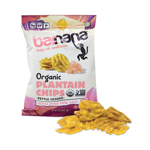 Himalayan Pink Sea Salt Plantain Chips, 2 oz Bags, 12/Pack, Ships in 1-3 Business Days-(GRR60730318)