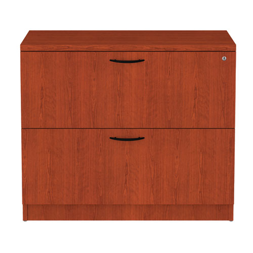 Alera Valencia Series Lateral File, 2 Legal/Letter-Size File Drawers, Medium Cherry, 34" x 22.75" x 29.5"-(ALEVA513622MC)