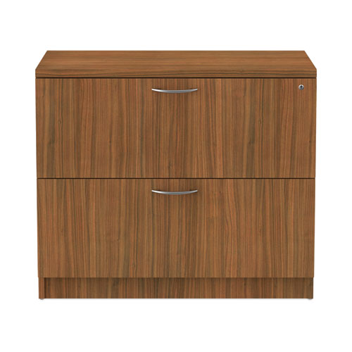 Alera Valencia Series Lateral File, 2 Legal/Letter-Size File Drawers, Modern Walnut, 34" x 22.75" x 29.5"-(ALEVA513622WA)