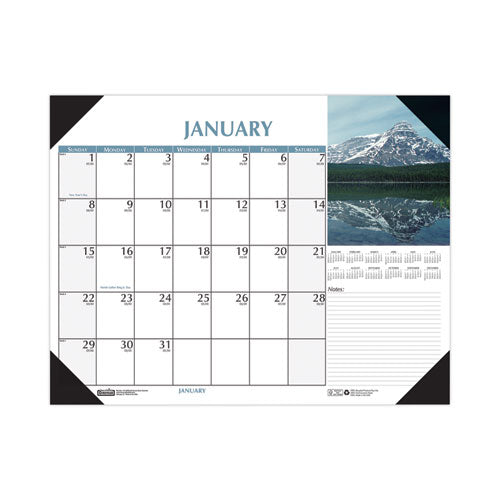 Earthscapes Scenic Desk Pad Calendar, Scenic Photos, 22 x 17, White Sheets, Black Binding/Corners,12-Month (Jan-Dec): 2023-(HOD147)