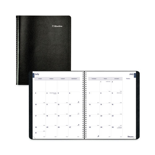 Academic Monthly Planner, 11 x 8.5, Black Cover, 14-Month (July to Aug): 2022 to 2023-(REDCA701BLK)