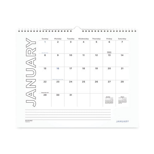 Modern Core Wall Calendar, Modern Artwork, 15 x 12, White/Black Sheets, 12-Month (Jan to Dec): 2023-(AAGPM8M28)