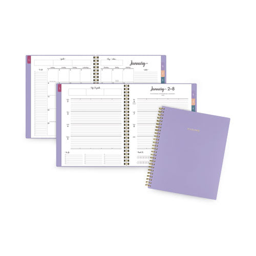 Harmony Weekly/Monthly Poly Planner, 8.75 x 7, Lilac Cover, 13-Month (Jan to Jan): 2023 to 2024-(AAG109980519)