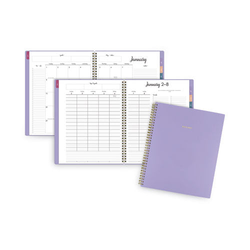 Harmony Weekly/Monthly Poly Planner, 11 x 8.5, Lilac Cover, 13-Month (Jan to Jan): 2023 to 2024-(AAG109990519)