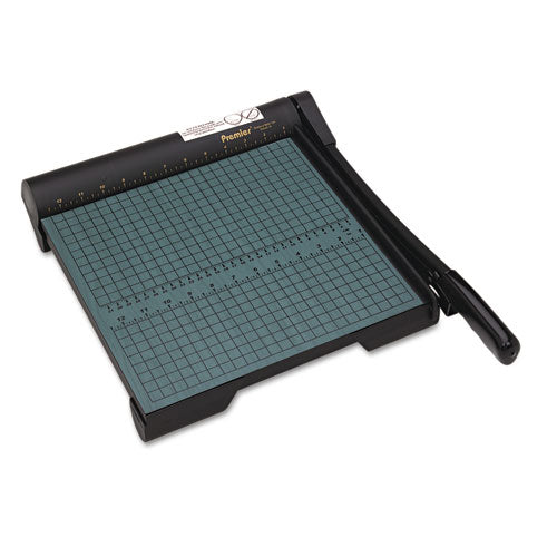 The Original Green Paper Trimmer, 20 Sheets, 12" Cut Length, Wood Base, 12.5 x 12-(PREW12)