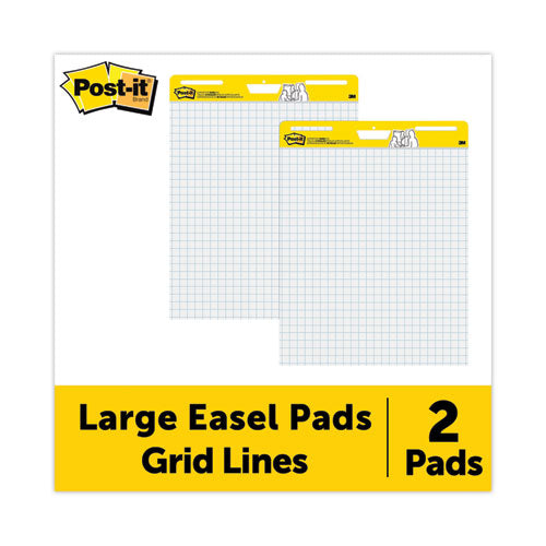 Vertical-Orientation Self-Stick Easel Pads, Quadrille Rule (1 sq/in), 25 x 30, White, 30 Sheets, 2/Carton-(MMM560)