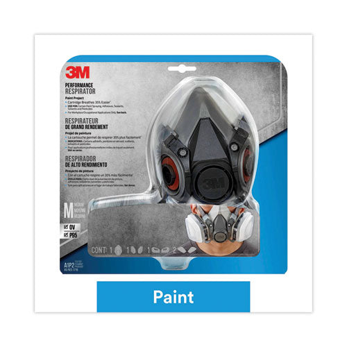 Half Facepiece Paint Spray/Pesticide Respirator, Medium-(MMM6211PA1A)