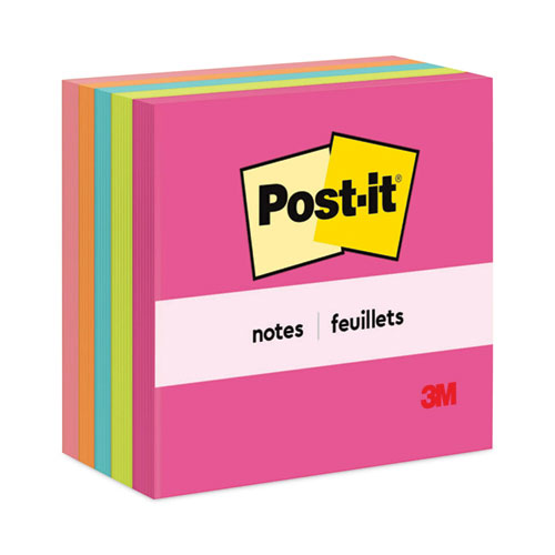 Original Pads in Poptimistic Collection Colors, 3" x 3", 100 Sheets/Pad, 5 Pads/Pack-(MMM6545PK)