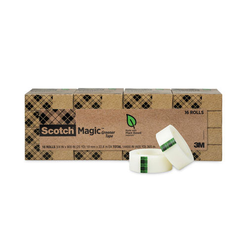 Magic Greener Tape, 1" Core, 0.75" x 75 ft, Clear, 16/Pack-(MMM81216P)